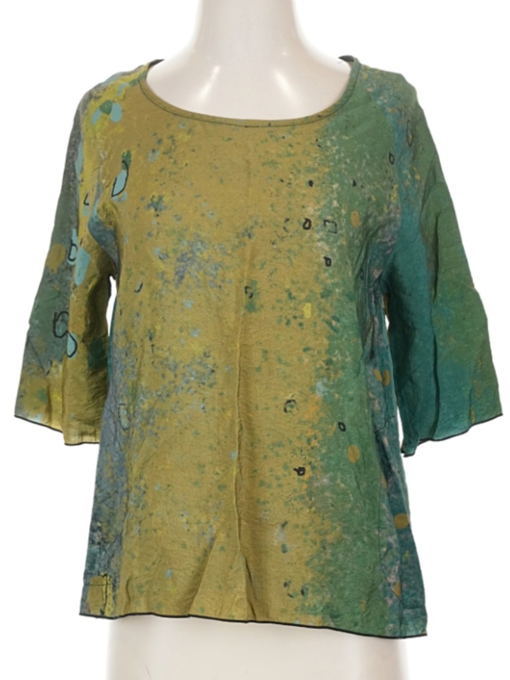 3 Potato 3/4 Sleeve Top With Pockets S/M